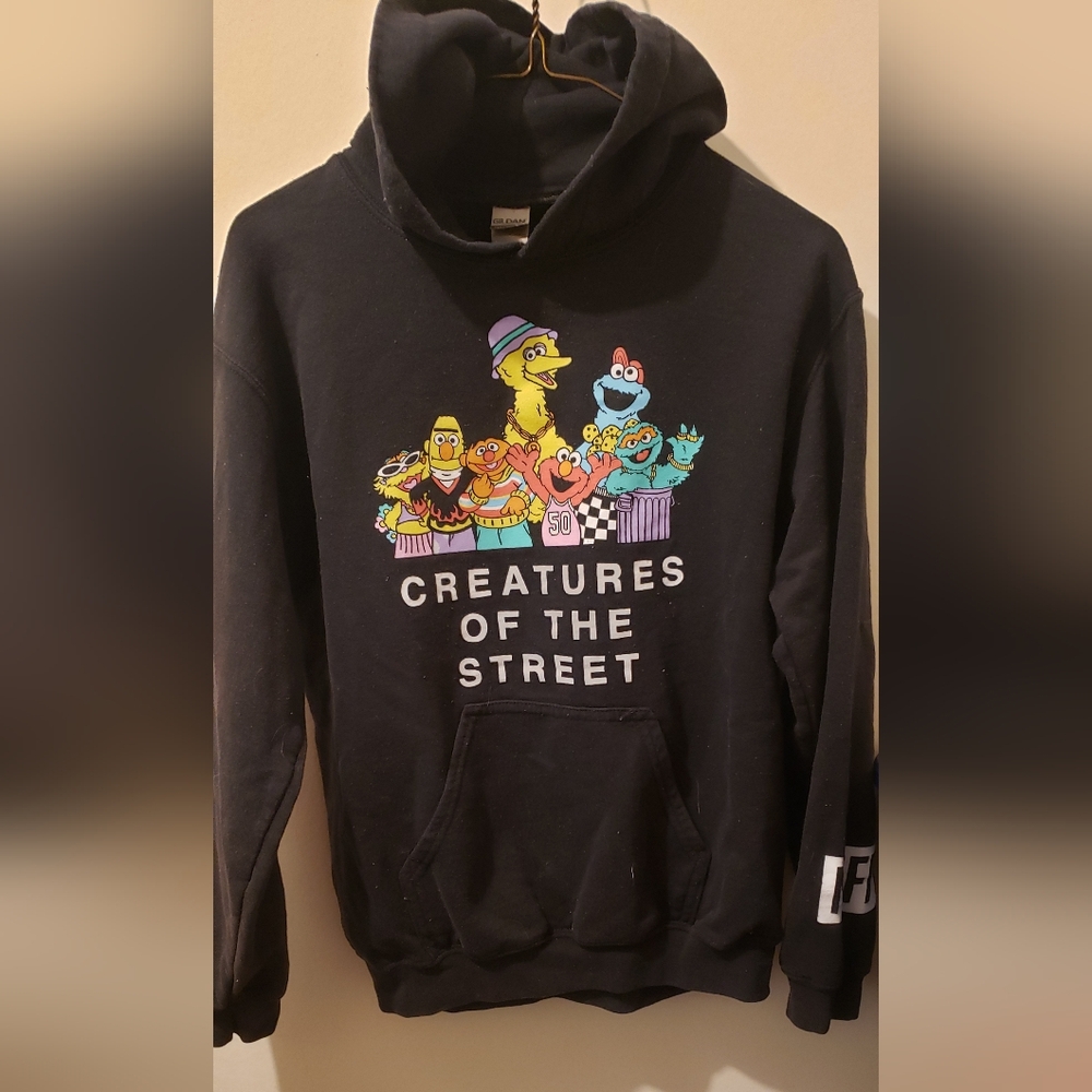 Neff Black Cartoon Graphic Hoodie Sweatshirt